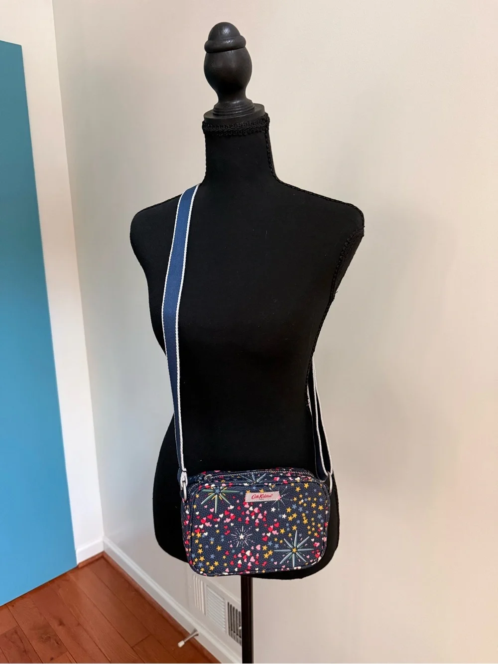 Cath Kidston Fireworks & Hearts Navy Mini Crossbody Camera Bag